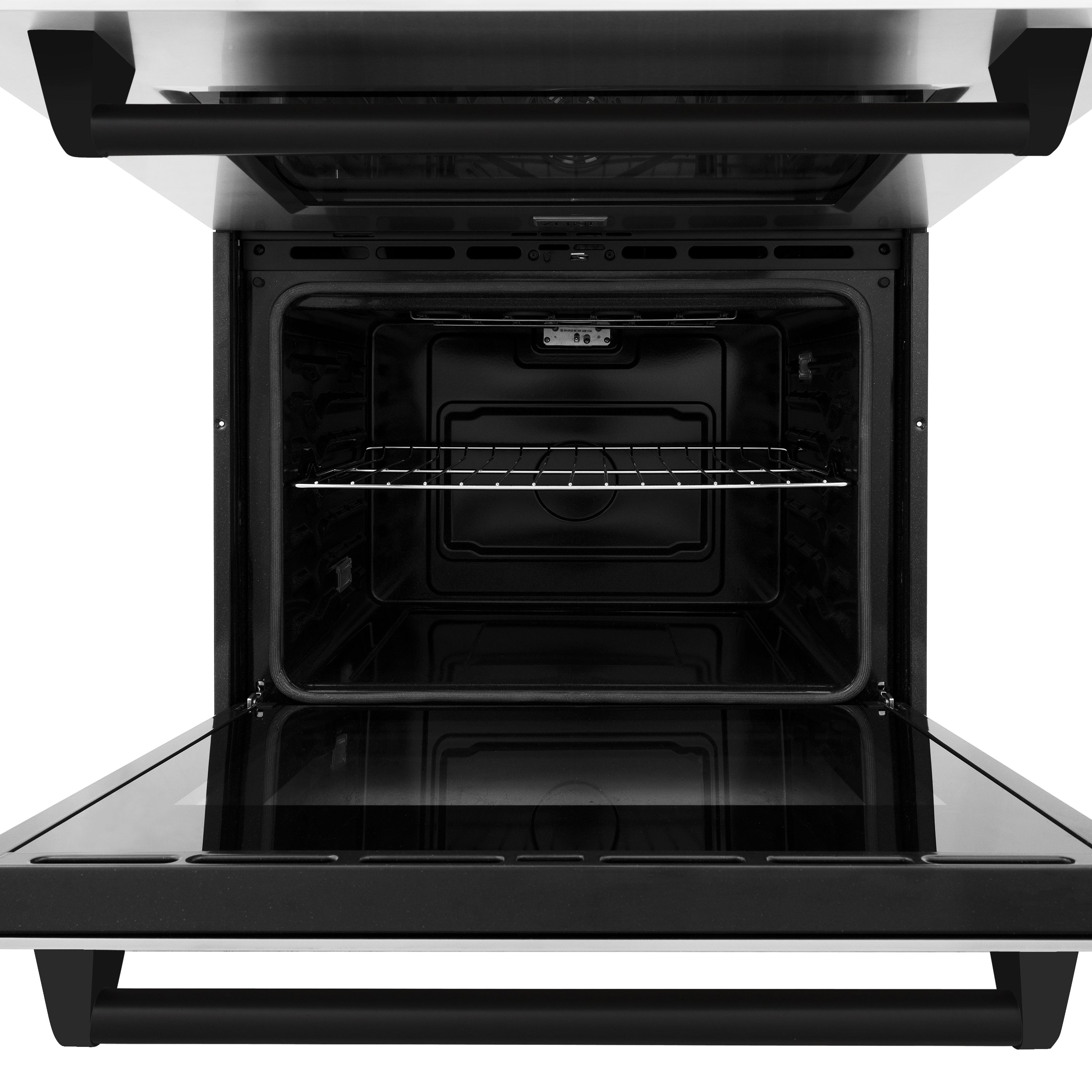 ZLINE 30 in. Autograph Edition Electric Double Wall Oven with Self Clean and True Convection in Stainless Steel and Matte Black Accents (AWDZ-30-MB)