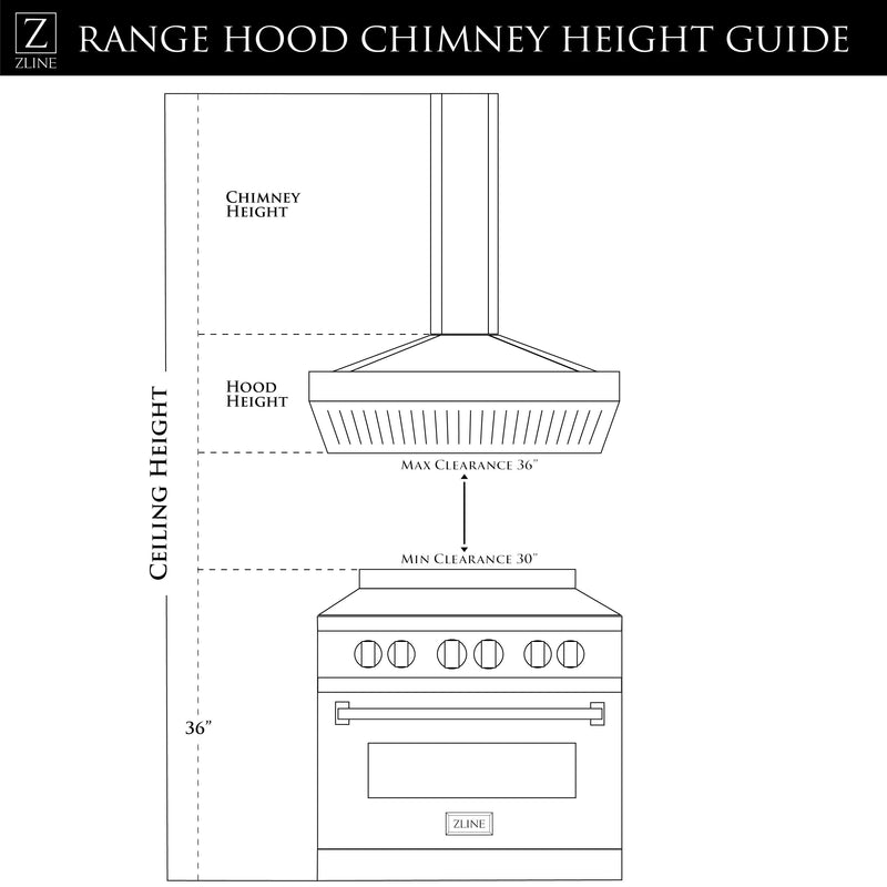 ZLINE Convertible Vent Island Mount Range Hood in Stainless Steel & Glass (GL14i)