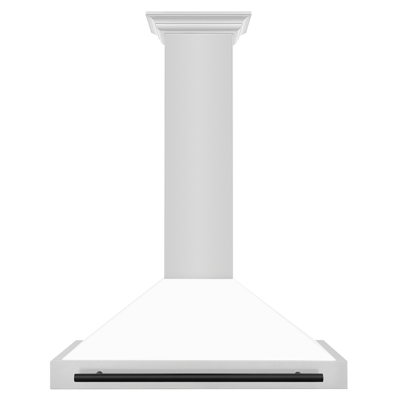 ZLINE 36 in. Autograph Edition Stainless Steel Range Hood with White Matte Shell and Accents (KB4STZ-WM36)