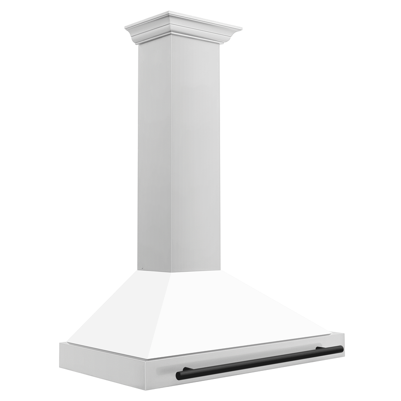 ZLINE 36 in. Autograph Edition Stainless Steel Range Hood with White Matte Shell and Accents (KB4STZ-WM36)