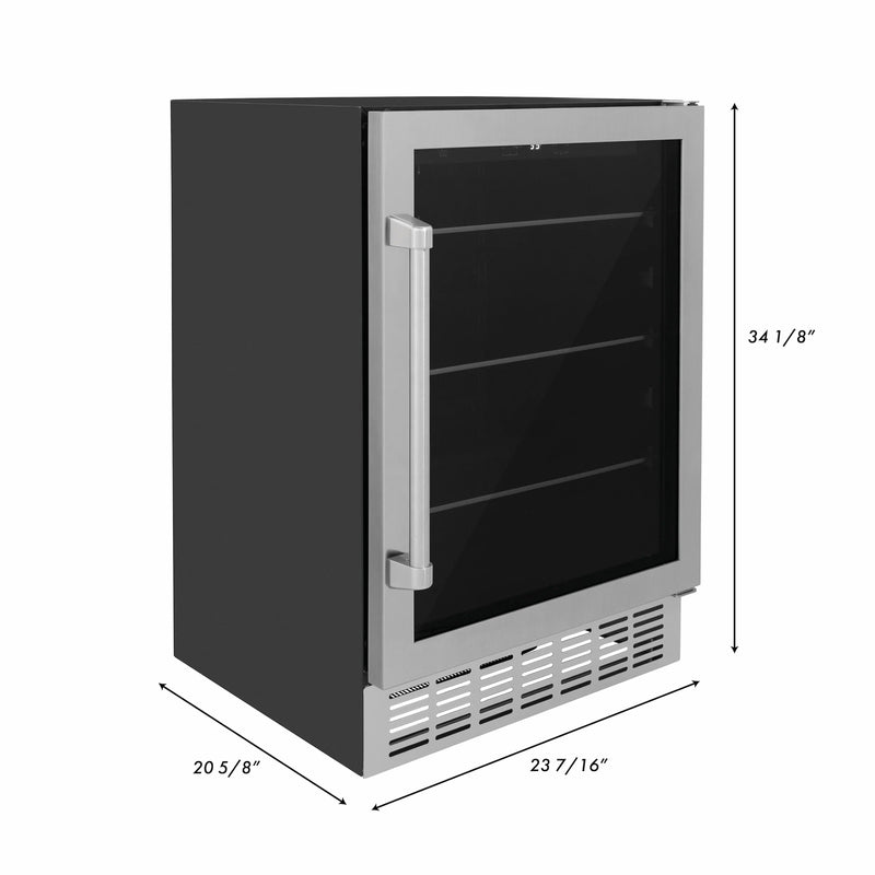 ZLINE 24 in. Monument 154 Can Beverage Fridge in Stainless Steel (RBV-US-24)