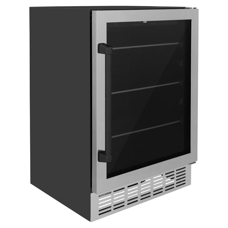 ZLINE 24 in. Monument Autograph Edition 154 Can Beverage Fridge in Stainless Steel with Accents (RBVZ-US-24)