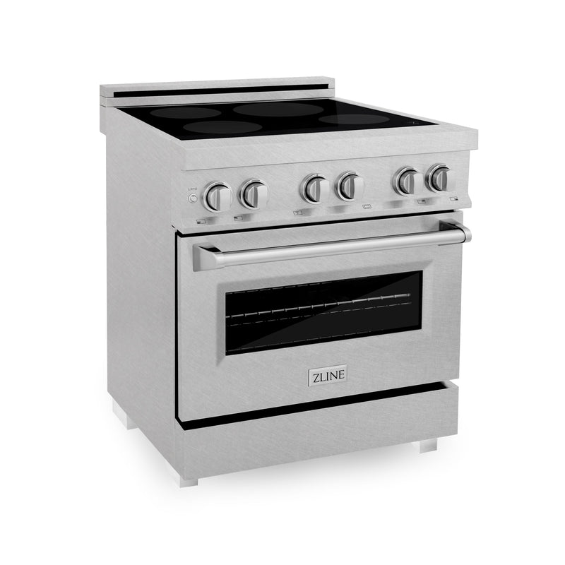 ZLINE 30 IN. 4.0 cu. ft. Induction Range in Fingerprint Resistant Stainless Steel with a 4 Element Stove and Electric Oven (RAINDS-SN-30)