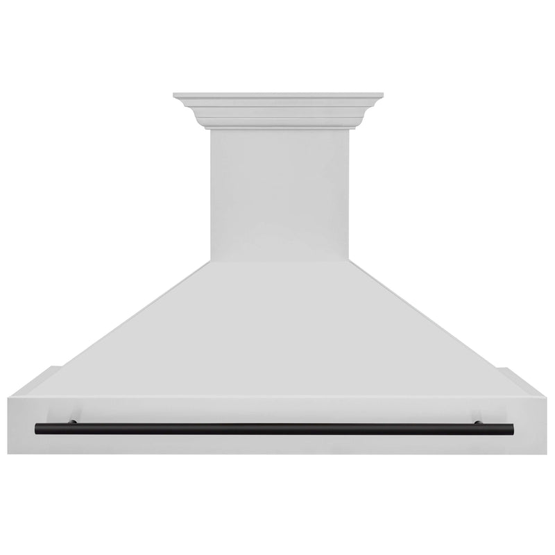 ZLINE 48 in. Autograph Edition Stainless Steel Range Hood with Stainless Steel Shell and Matte Black Handle (8654STZ-48-MB)