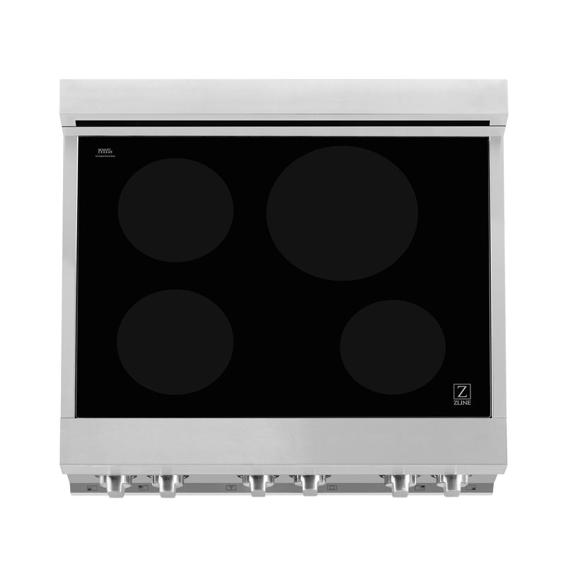 ZLINE 30 in. 4.0 cu. ft. Induction Range with a 4 Induction Element Stove and Electric Oven in Stainless Steel (RAIND-30)