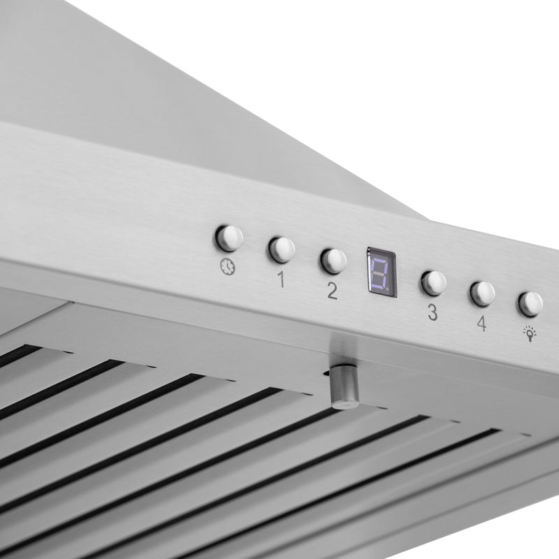 ZLINE 42 in. Recirculating Wall Mount Range Hood with Charcoal Filters in Stainless Steel (KB-CF-42)