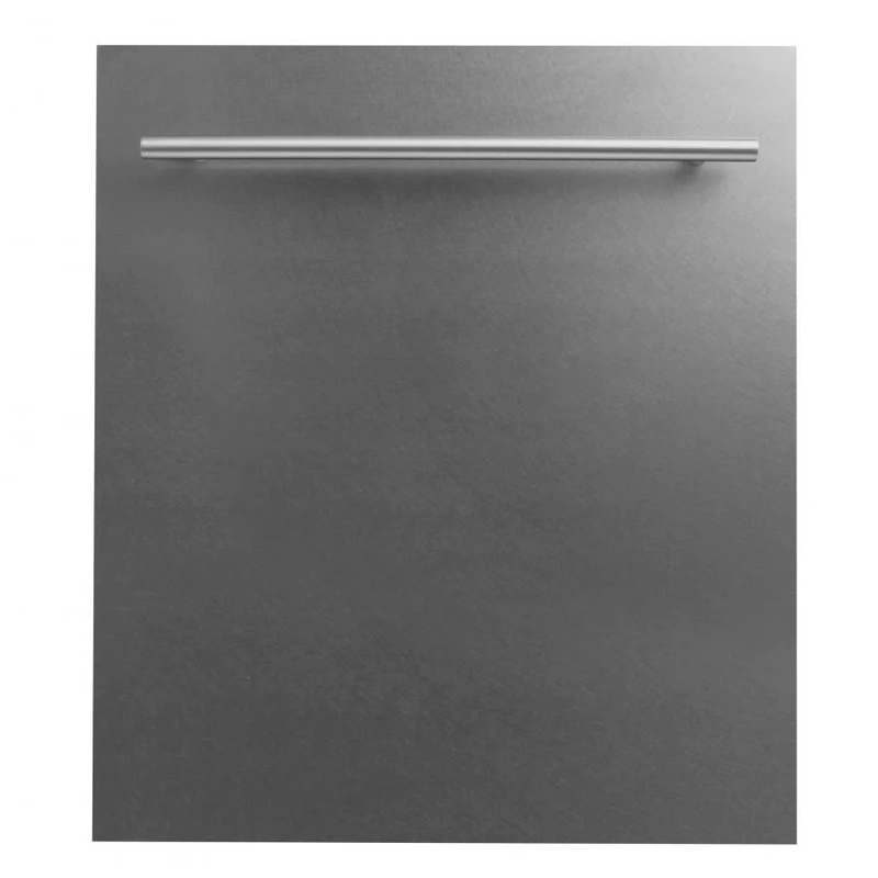 ZLINE 24 in. Top Control Dishwasher in Fingerprint Resistant Stainless Steel and Modern Style Handle, 52dBa (DW-SN-24)