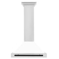 ZLINE 30" Autograph Edition Stainless Steel Range Hood with White Matte Shell (KB4STZ-WM30)