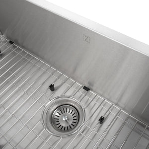 ZLINE 33" Meribel Undermount Single Bowl Kitchen Sink with Bottom Grid 