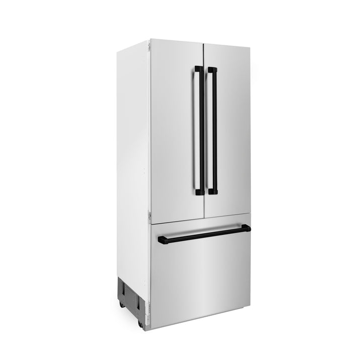ZLINE 36" Autograph Edition 19.6 cu. ft. Built-in 2-Door Bottom Freezer Refrigerator with Internal Water and Ice Dispenser in Stainless Steel with Accents (RBIVZ-304-36)