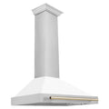 ZLINE 36" Autograph Edition Stainless Steel Range Hood with White Matte Shell 