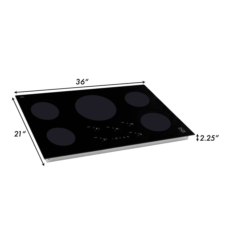 ZLINE 36” Professional Induction Cooktop with 5 burners