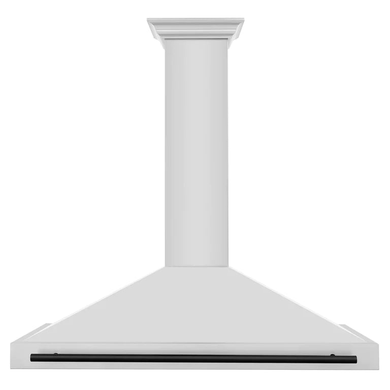 ZLINE 48 Inch Autograph Edition Stainless Steel Range Hood with Matte Black Handle, 8654STZ-48-MB