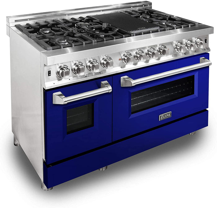 ZLINE 48" Professional Dual Fuel Range in Stainless Steel Gas Stove and Electric Oven - RA48