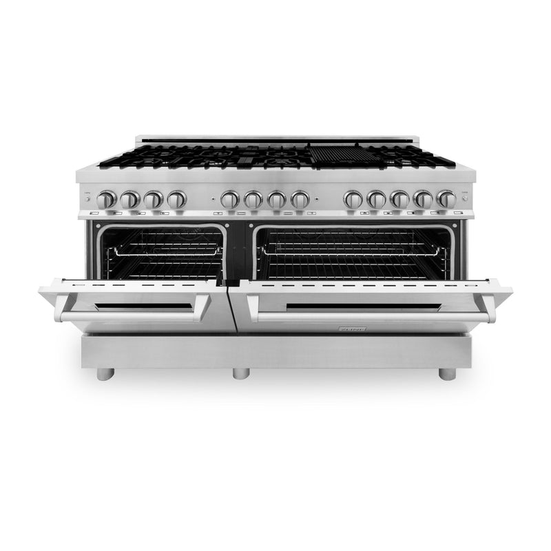 ZLINE 60 in. 7.4 cu. ft. Dual Fuel Range with Gas Stove and Electric Oven in Stainless Steel (RA60)