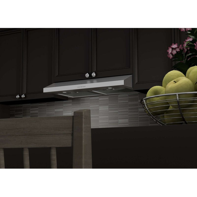 ZLINE 30 inch 280 CFM Ducted Under Cabinet Range Hood in Stainless Steel - Hardwired Power (615-30)