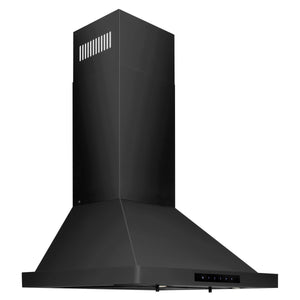 ZLINE Appliance Package -Kitchen Package with Black Stainless Steel Refrigeration, 48" Rangetop, 48" Range Hood and 30" Single Wall Oven - 4KPR-RTBRH48-AWS