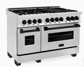 ZLINE Autograph Edition 48" 6.0 cu. ft. Dual Fuel Range with Gas Stove and Electric Oven in Stainless Steel with Accents