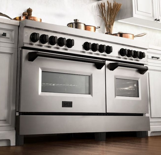 ZLINE Autograph Edition 60" 7.4 cu. ft. Dual Fuel Range with Gas Stove and Electric Oven in Stainless Steel with Accents