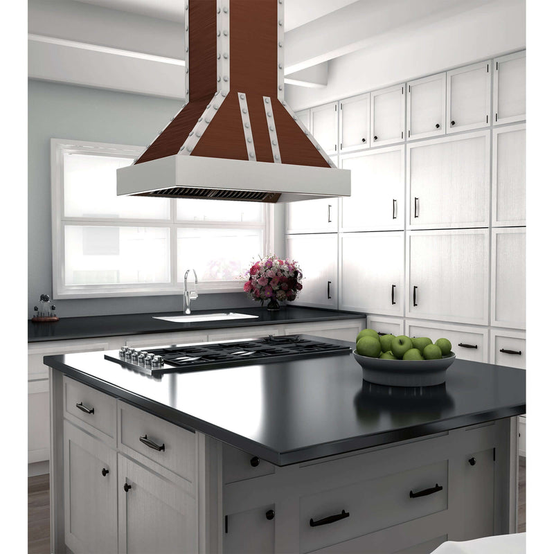 ZLINE 30 in. Designer Series Copper Island Range Hood (655i-CSSSS-30)