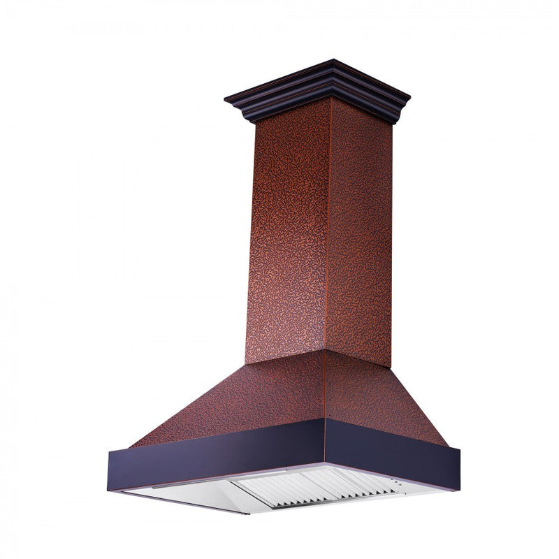 ZLINE Designer Series Wall Mount Range Hood in Copper with Size Options (655-EBXXX)