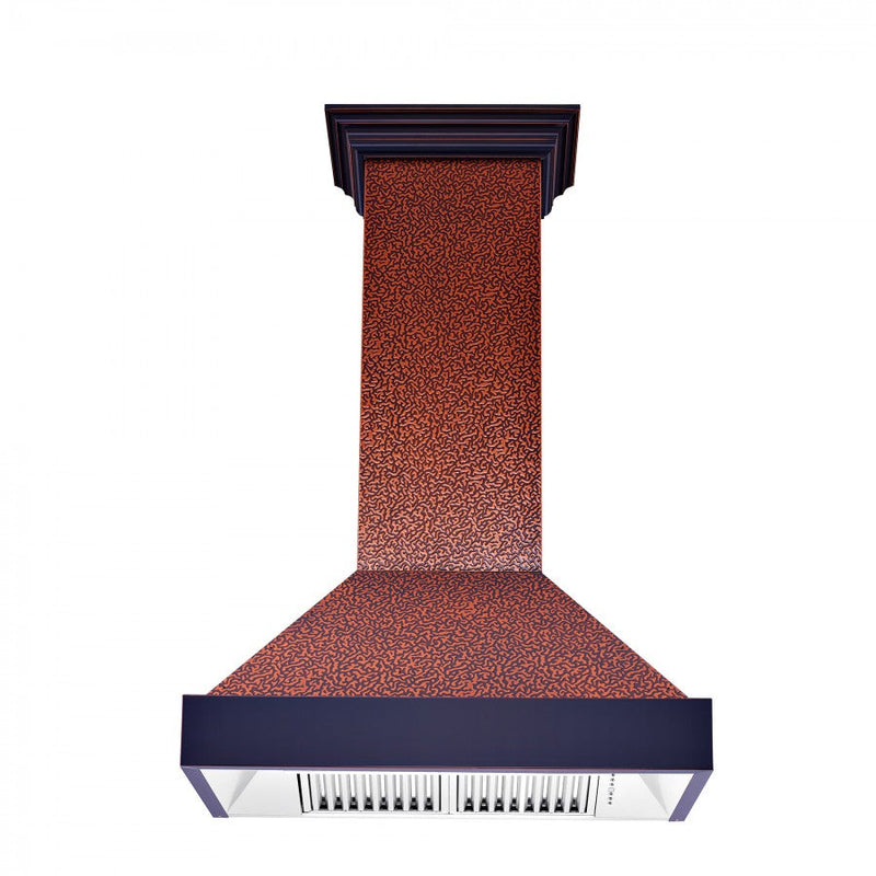 ZLINE Designer Series Wall Mount Range Hood in Copper with Size Options (655-EBXXX)