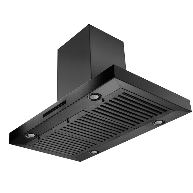 ZLINE Convertible Island Mount Range Hood in Black Stainless Steel (BSKE2iN)