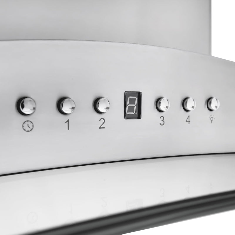 ZLINE Convertible Vent Island Mount Range Hood in Stainless Steel & Glass (GL9i)