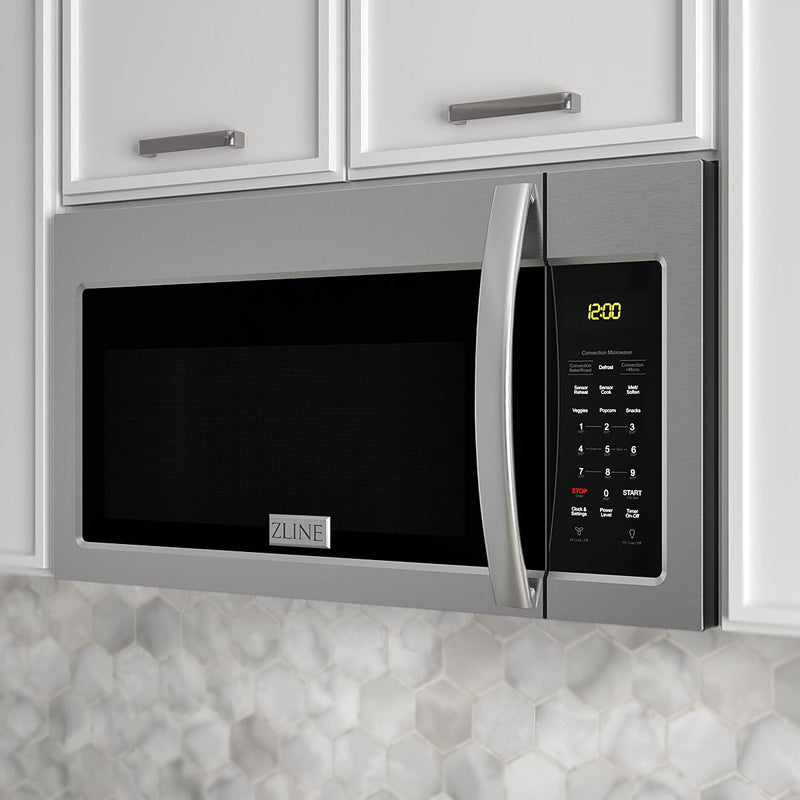 ZLINE Stainless Steel Over the Range Convection Microwave Oven with Modern Handle (MWO-OTR-30)