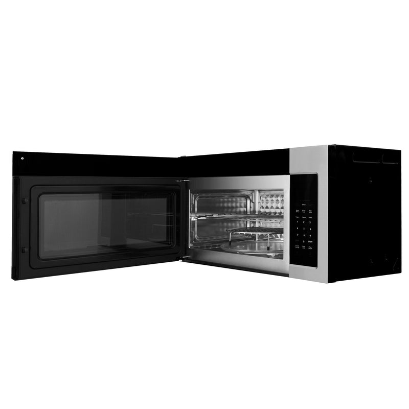 ZLINE 30 in. Recirculating Over the Range Convection Microwave Oven with Traditional Handle and Charcoal Filters in Stainless Steel (MWO-OTRCFH-30)