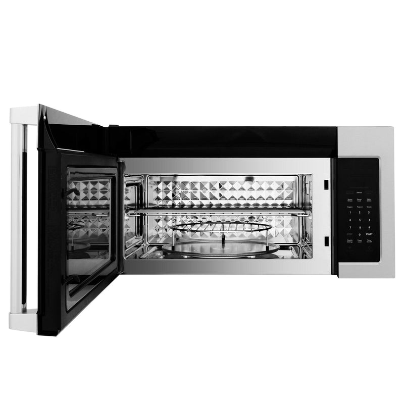 ZLINE 30 in. Stainless Steel Over the Range Convection Microwave Oven with Traditional Handle (MWO-OTR-H-30)