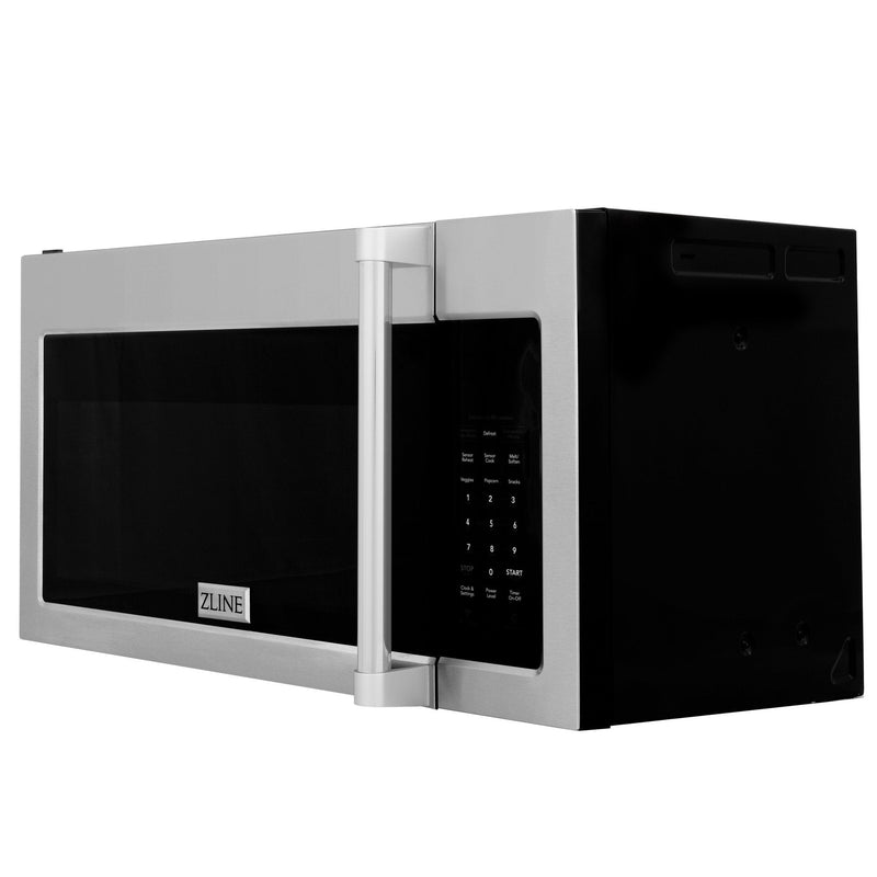 ZLINE 30 in. Stainless Steel Over the Range Convection Microwave Oven with Traditional Handle (MWO-OTR-H-30)