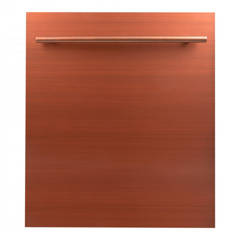 ZLINE 24 in. Top Control Dishwasher with Copper Panel and Modern Style Handle, 52dBa (DW-C-24)