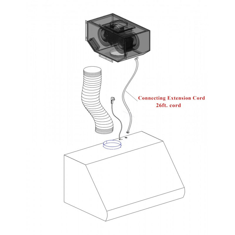 ZLINE Remote Blower 700 CFM Wall Mount Range Hood In Stainless Steel (KECOM-RD)