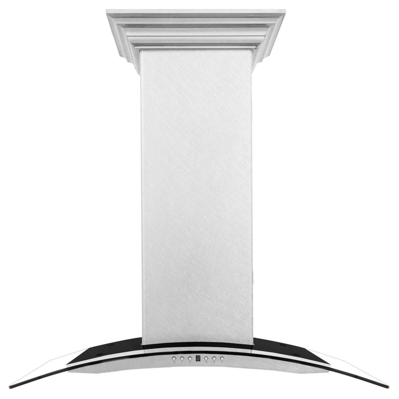 ZLINE Ducted Wall Mount Range Hood in Fingerprint Resistant Stainless Steel & Glass (8KN4S)