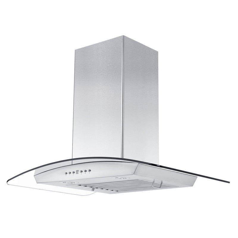 ZLINE Convertible Vent Wall Mount Range Hood in Stainless Steel & Glass (KZ)