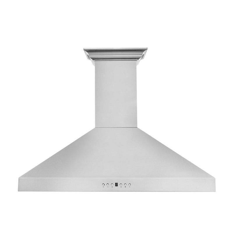 ZLINE Ducted Vent Wall Mount Range Hood in Stainless Steel with Built-in ZLINE CrownSound Bluetooth Speakers (KL3CRN-BT)